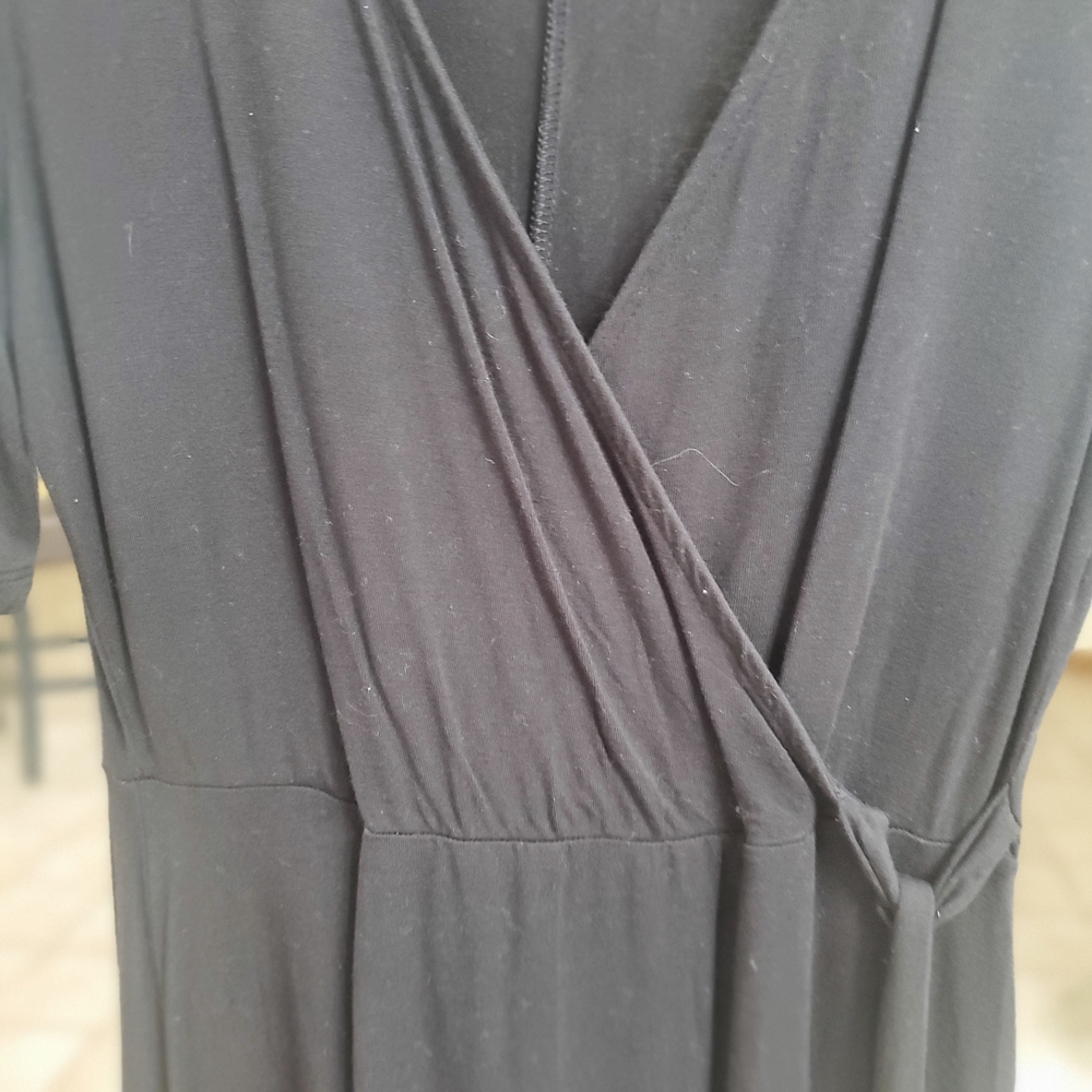 Elegant Black Wrap Dress